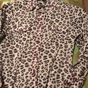 Cheetah print western shirt